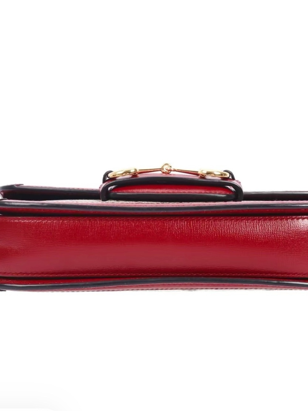 Gucci Red and Beige GG Canvas Shoulder Bag with Gold Hardware with dust bag - Picture 8 of 10